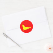 Olifant Seal Sticker geel rood (Envelop)