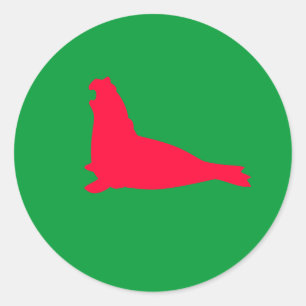 Olifant Seal Sticker Rood