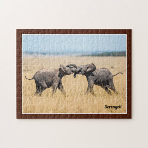 Olifant Serengeti Afrika Savanne Wilde dieren Legpuzzel