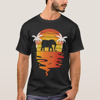 Olifant shirt 70s vintage retro zonsondergang Olif