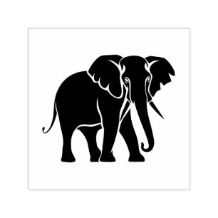 Olifant Silhouet Afbeelding Alleen Geen Tekst Zelfinktende Stempel