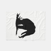 Olifant Silhouet Fleece Deken (Voorkant (Horizontaal))