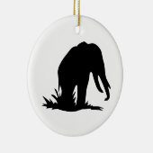 Olifant Silhouet Keramisch Ornament (Rechts)