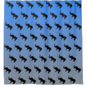 Olifant Silhouet Patroon Douchegordijn (Voorkant)