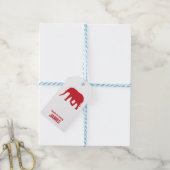 Olifant Silhouette Safari Verjaardagscadeau Label Cadeaulabel (Met Touw)