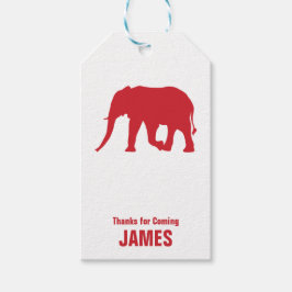 Olifant Silhouette Safari Verjaardagscadeau Label Cadeaulabel