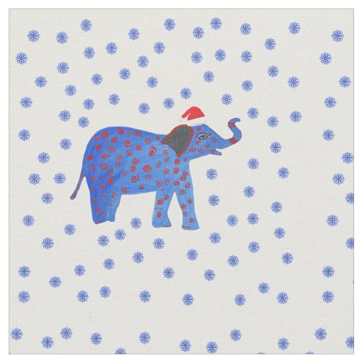 Olifant & Sneeuwvlokken Stof (Close Up)