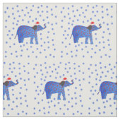 Olifant & Sneeuwvlokken Stof (Swatch)