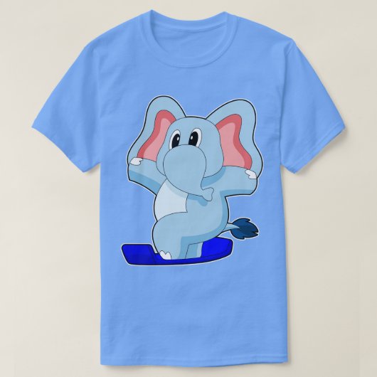 Olifant Snowboard Wintersport T-shirt (Design voorkant)