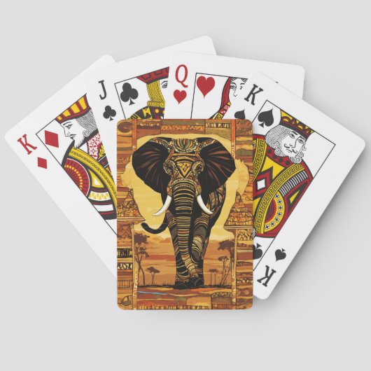 Olifant ~speelkaarten pokerkaarten (Achterkant)