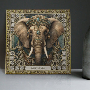 Olifant Spirit Dier Carpetpunk Juweel Altaarstuk Tegeltje