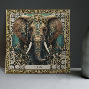 Olifant Spirit Dier TapijtPunk Juweel Altaarstuk Tegeltje