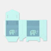 Olifant sproeit water bedankdoosjes (Uitgevouwen)