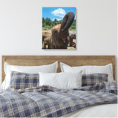 Olifant Sri Lanka Canvas Afdruk (Insitu (Slaapkamer))