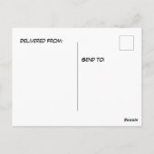 Olifant staand op een stuk graswolken briefkaart (Achterkant)