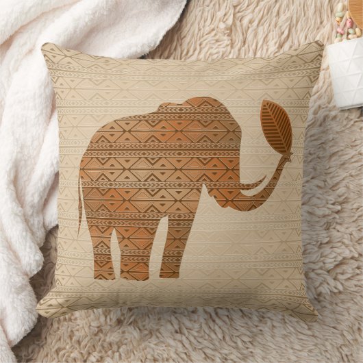 Olifant Stamkunst Ontwerp Kussen (Deken)