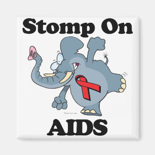 Olifant Stamp Op AIDS Magneet