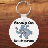 Olifant Stamp op Rett Syndroom Sleutelhanger (Voorkant)