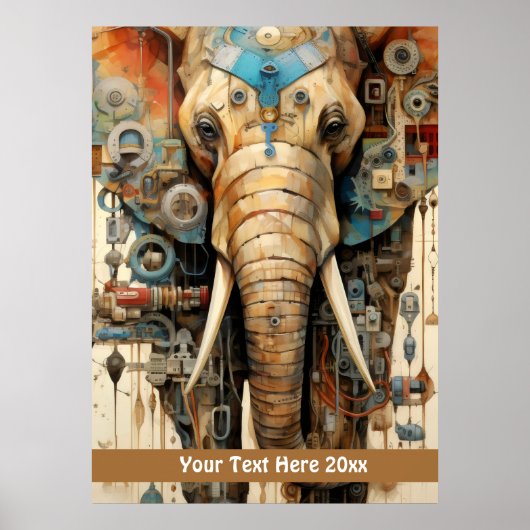 Olifant Steampunk Poster (Voorkant)