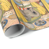 olifant steekt zijn hoofd door het raam cadeaupapier (Rol Hoek)