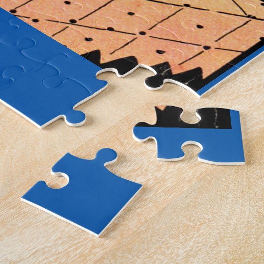 olifant steekt zijn hoofd door het raam legpuzzel (Zijkant)