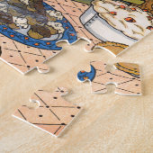 olifant steekt zijn hoofd door het raam legpuzzel (Zijkant)