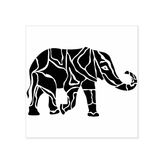 olifant stencil silhouet art stempel (Afrduk)