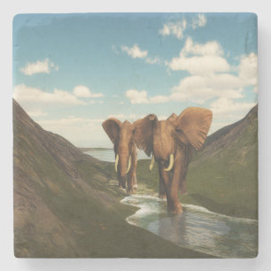 Olifant Stenen Onderzetter