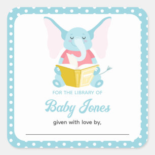 Olifant sticker voor baby's eerste boeken