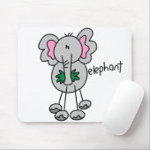 Olifant Stickfiguur Muismat (Met muis)