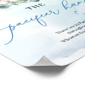 Olifant stoffig blauw bloemenspel De Fopspeen Hunt Poster (Hoek)