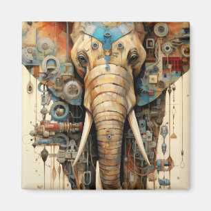 Olifant stoompunk kunstzinnig magneet