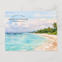 Olifant Strand Aquarel – Andaman Aandenken Cadeau