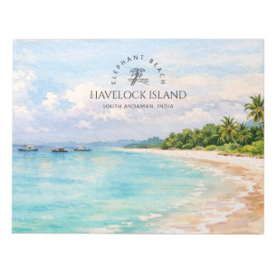 Olifant Strand Aquarel – Andaman Aandenken Cadeau Notitieblok