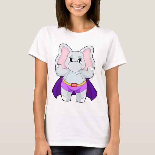 Olifant Superhelden Cape T-shirt (Voorkant)