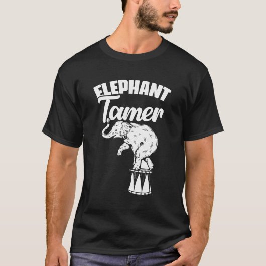 Olifant Tamer Circus Carnaval Acrobat Ringmaster T-shirt (Voorkant)