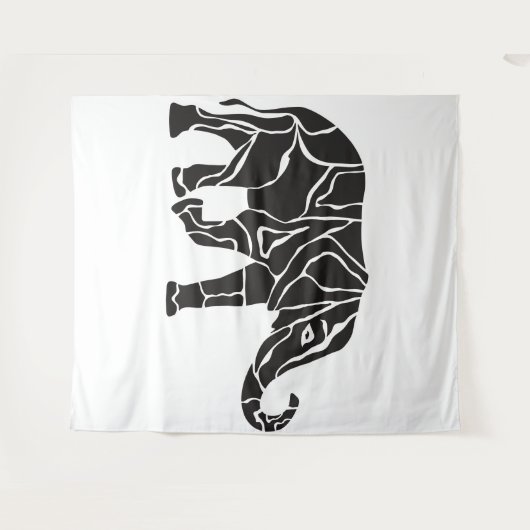 Olifant Tapijt Wandkleed (Voorkant (horizontaal))