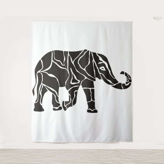 Olifant Tapijt Wandkleed (Voorkant)