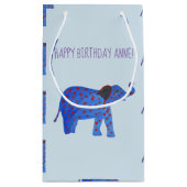 Olifant Tekening Custom Gift Bag Klein Cadeauzakje (Achterkant)