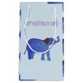 Olifant Tekening Custom Gift Bag Klein Cadeauzakje (Voorkant)