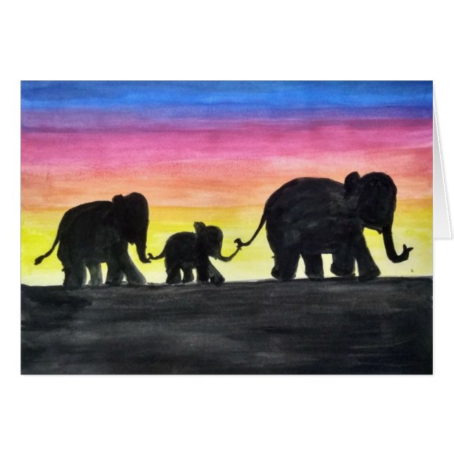 Olifant tekenkaart van Rashmi (Voorkant Horizontaal)