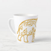Olifant Thais stijl als cadeau voor jou.  Latte Mok (Linkerhoek)