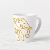 Olifant Thais stijl als cadeau voor jou.  Latte Mok (Rechterhoek)