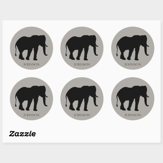 Olifant thema Sticker envelop zegel (Vel)