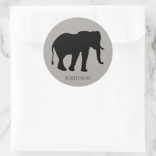 Olifant thema Sticker envelop zegel (Tas)