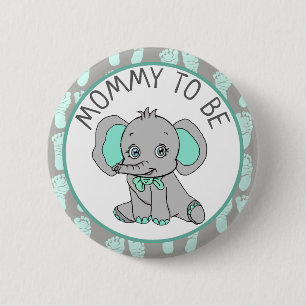 Olifant Theme Mam om Baby shower te zijn Ronde Button 5,7 Cm