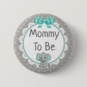 Olifant Theme Mam om Baby shower te zijn Ronde Button 5,7 Cm