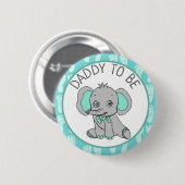 Olifant Theme Papa om Baby shower te zijn Ronde Button 5,7 Cm (Voorkant /achterkant)