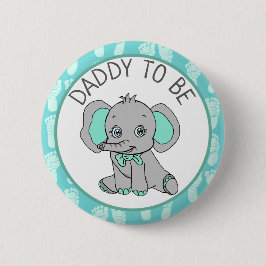 Olifant Theme Papa om Baby shower te zijn Ronde Button 5,7 Cm