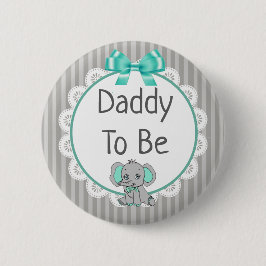 Olifant Theme Papa om Baby shower te zijn Ronde Button 5,7 Cm